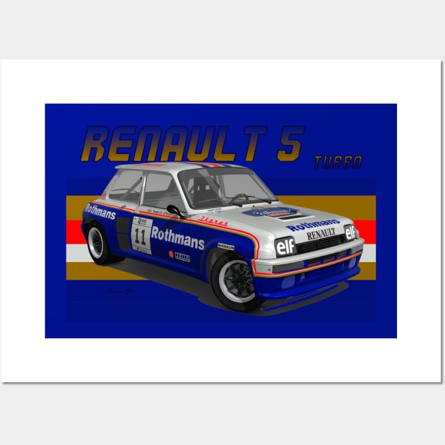 Renault 5 Turbo Group B Wall Art by PjesusArt